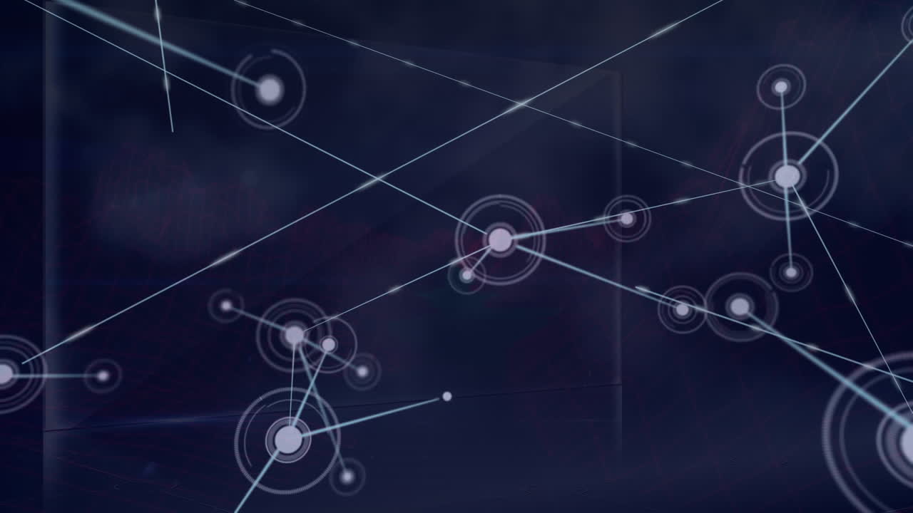 반 ⁇ 이는 반점이 있는 연결 네트워크의 애니메이션