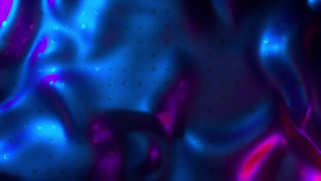 holográfico creativo ondas coloridas de fondo. hermoso flujo suave de papel de aluminio, superficie de neón, colores vibrantes, ondas de animación, textil de lujo de moda. bucle sin costuras de 4k