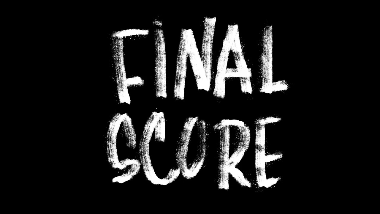 Animated Hand-Drawn 'Final Score' Text on Black Background