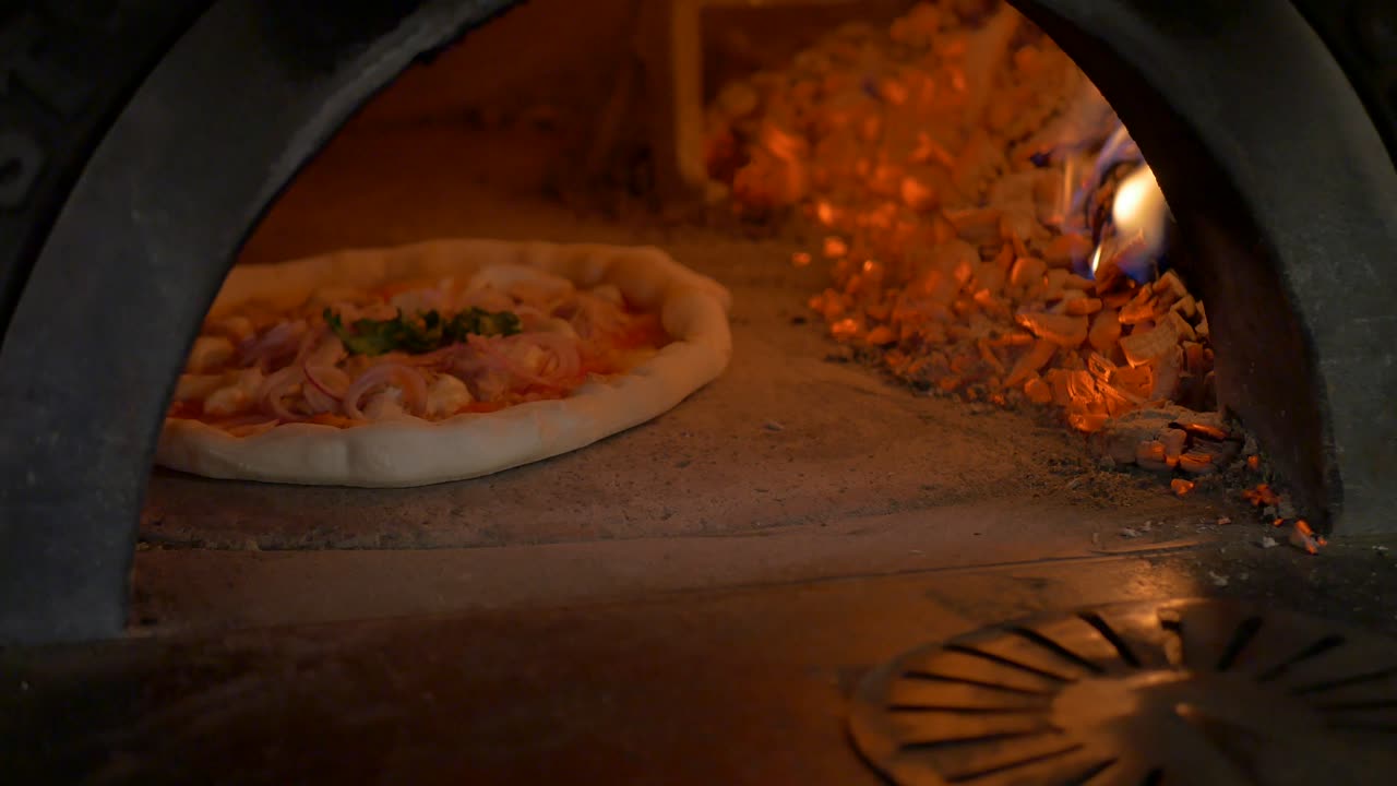 hornear pizza timelapse 4k
