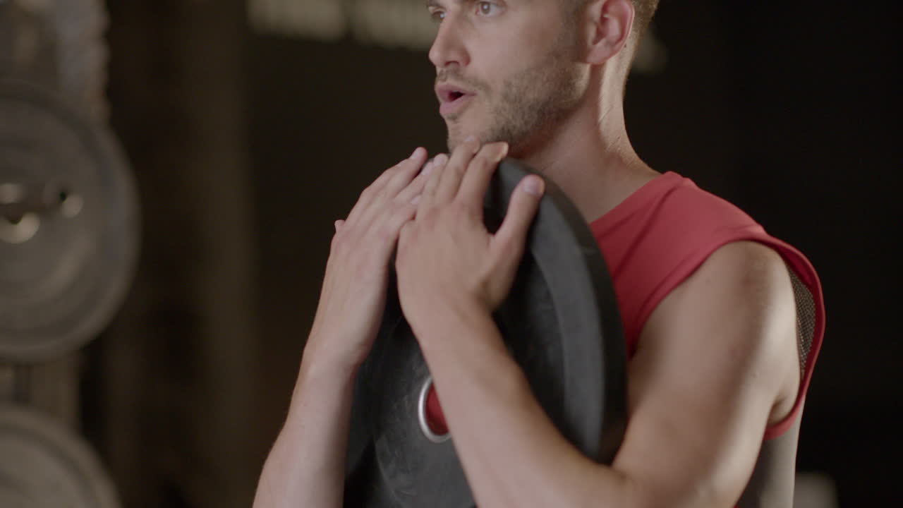 Man weightlifting in the gym