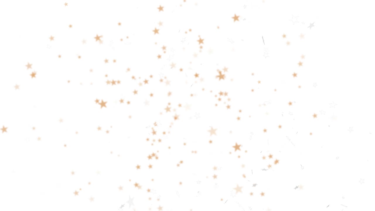 Upon start star particles drifting outward while fading and reappearing for radiating dispersion