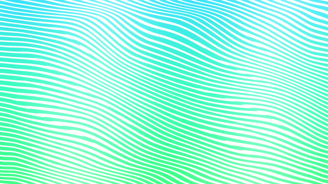 Animation of white waves moving on blue and green background