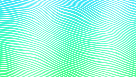 Animation-of-white-waves-moving-on-blue-and-green-background