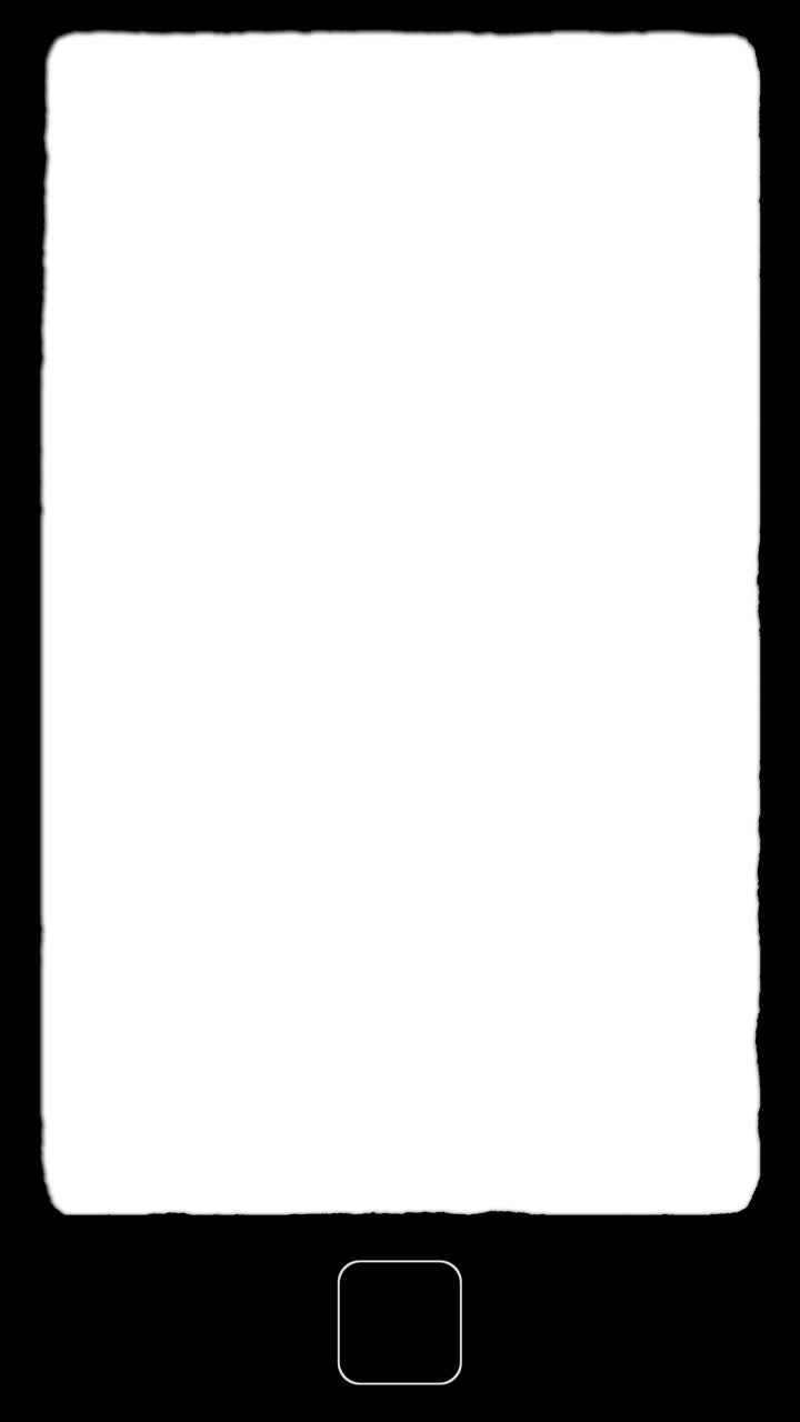 Blank White Smartphone Screen Template with Black Border