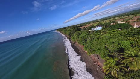 Idyllic-Beach-Of-Playa-Palenque-In-Dominican-Republic,-Province-of-San-Cristobal