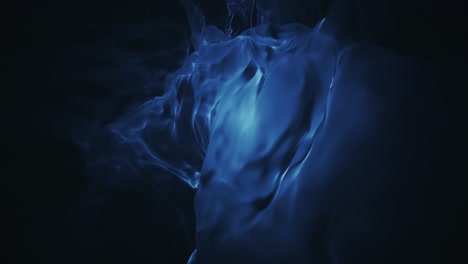 deep blue fluid abstract flame loop