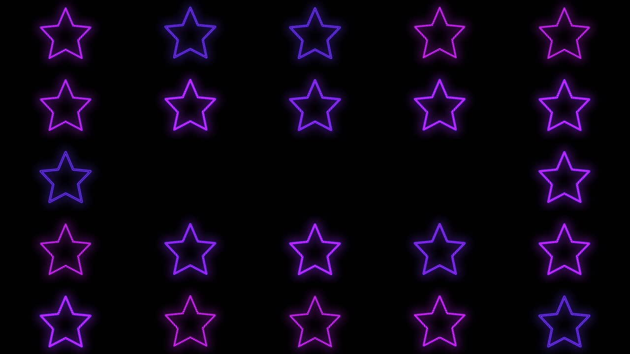 patrón de estrellas con luz púrpura de neón pulsante 8