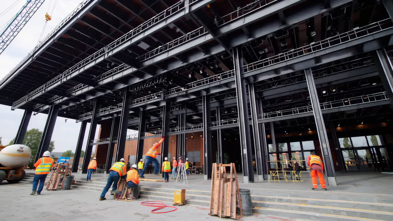 Exterior Construction of a Modern Building