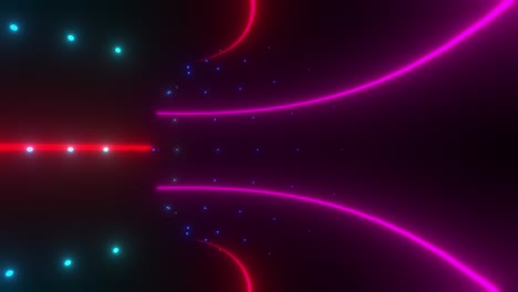neon tunnel with particles