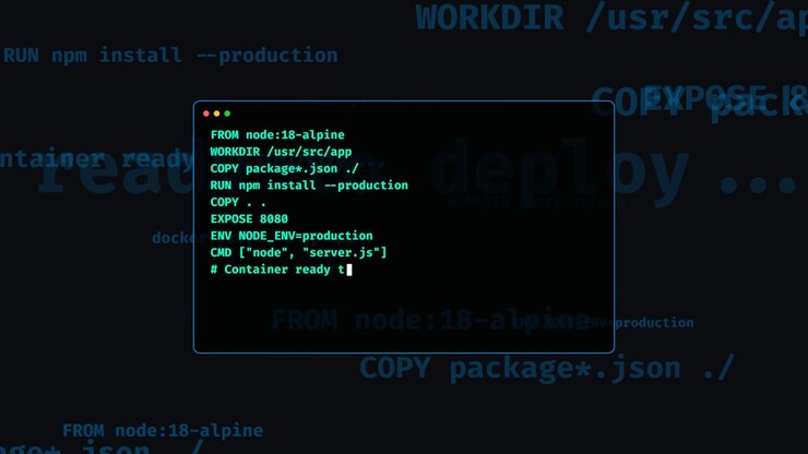 Writing a Dockerfile and Running a Container in a Terminal