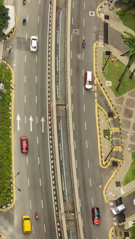 kuala lumpur street scene from a high vantage point