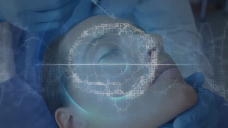 animación del globo digital sobre diversos escolares