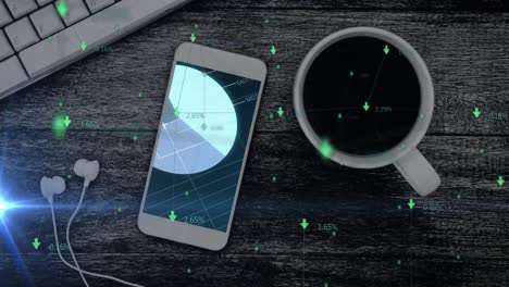 animation of connections and data processing over electronic devices