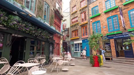 people enjoying a vibrant outdoor cafe