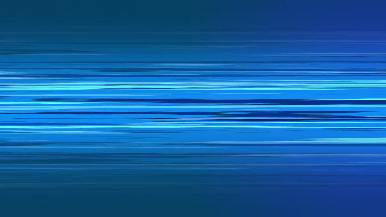 Animazione del movimento ipnotico di molteplici scie di luce blu