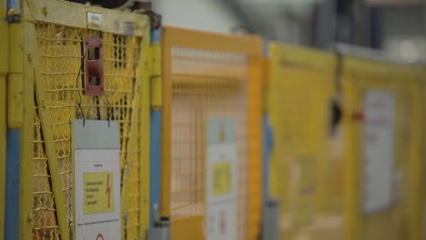 industrial safety gates and fencing in a factory setting