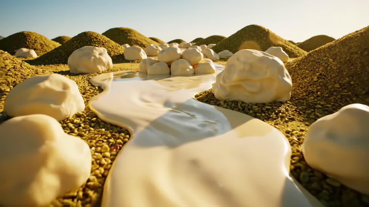Cream rocks landscape