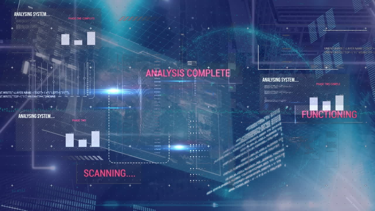 Animation of data processing over globe