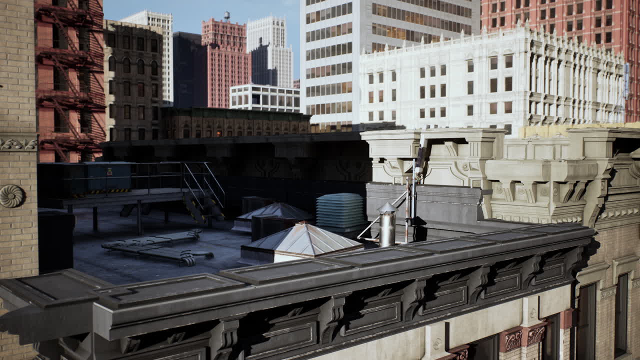 도시 의 지붕 풍경