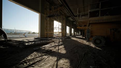 construcción de una gran planta industrial, hangar