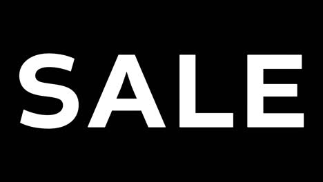 fondo de animación de venta, texto en blanco y negro con efecto de transición de círculo