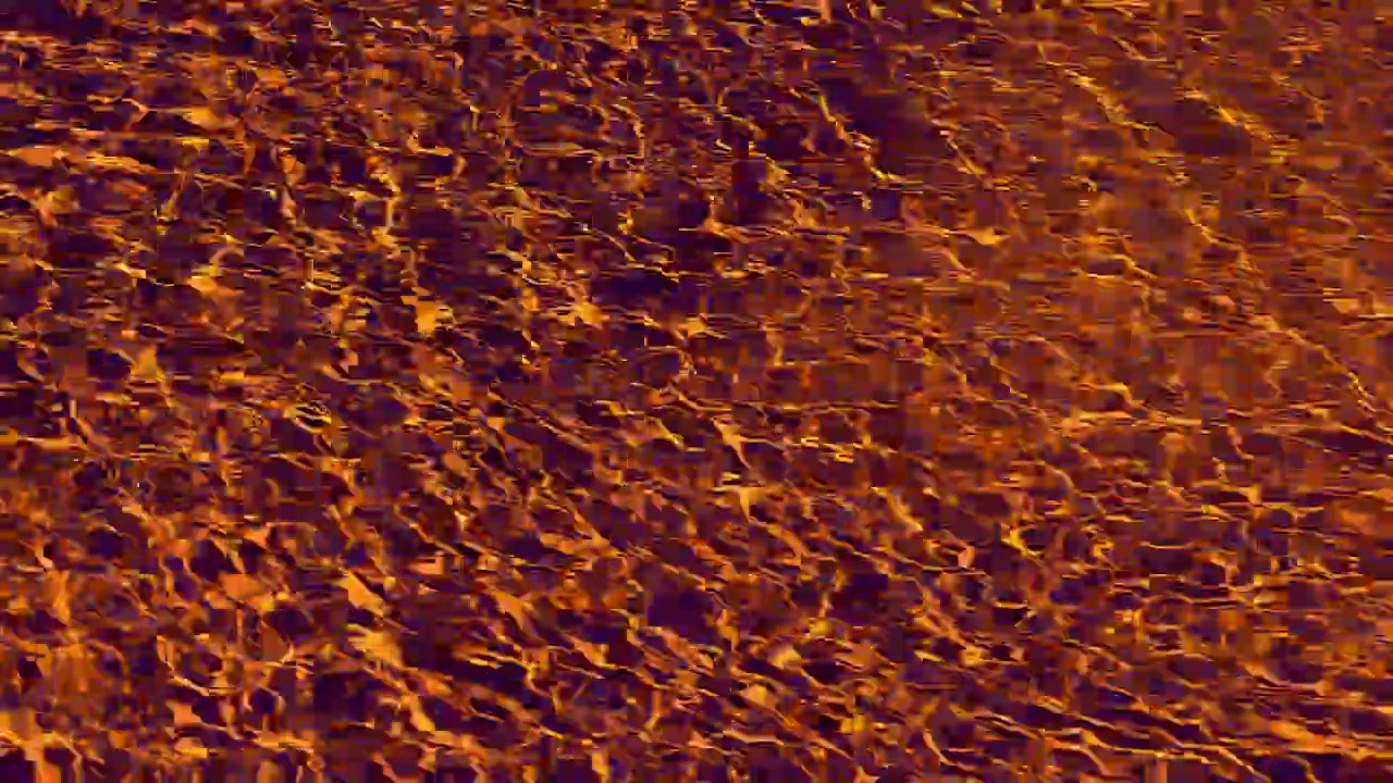 Golden yellow water ripples background in swimming pool with sun caustics. 4K.