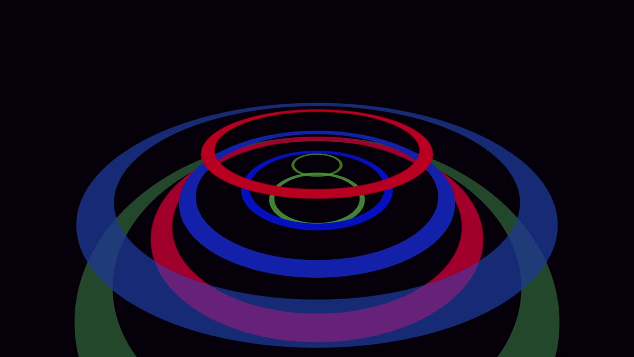 Blue and green spiral circles