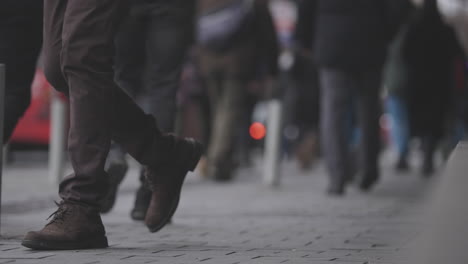 pedestrians on a city street