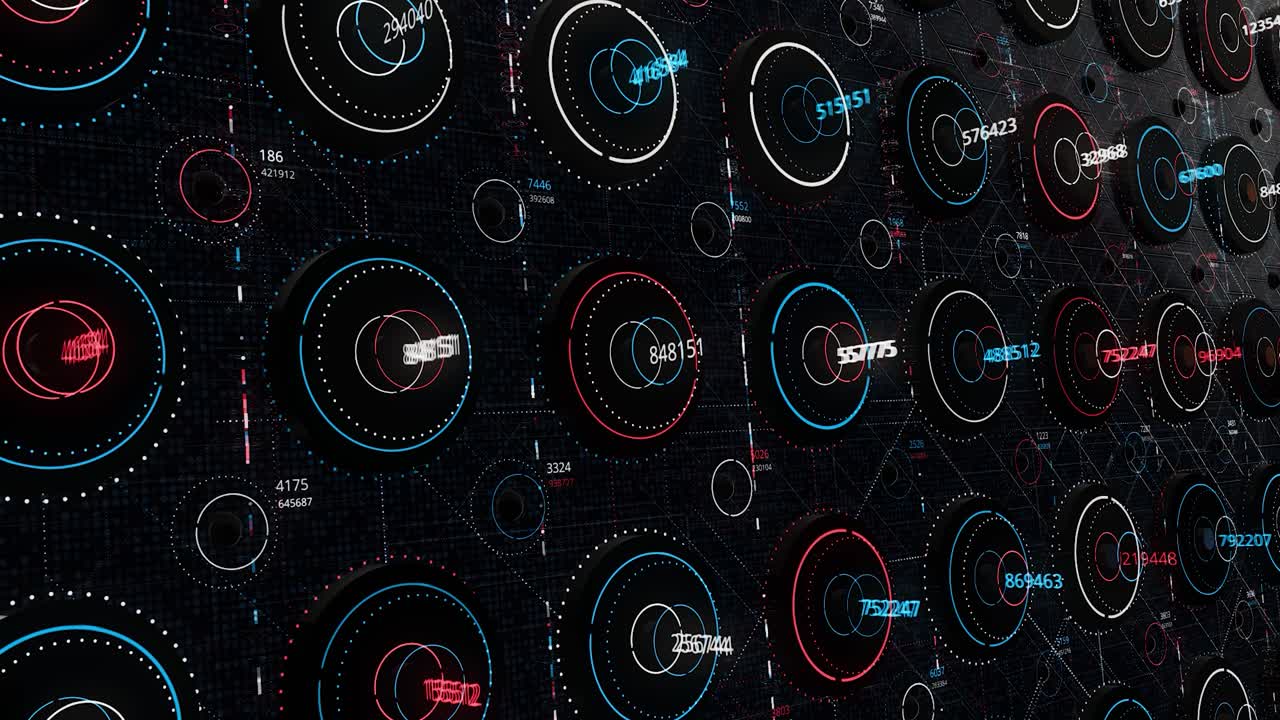 interfaz de visualización digital futurista