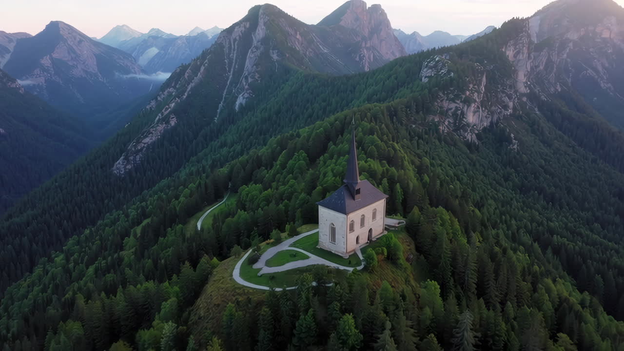 Mountaintop Church in the Alps