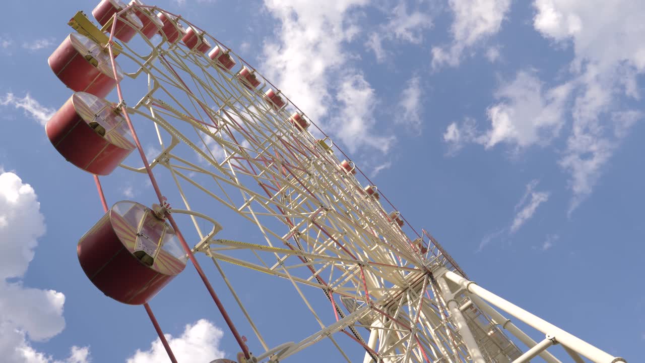 은 날 여름에 공원에서 큰 페리스