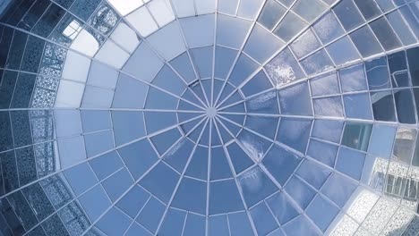 geometric glass dome ceiling