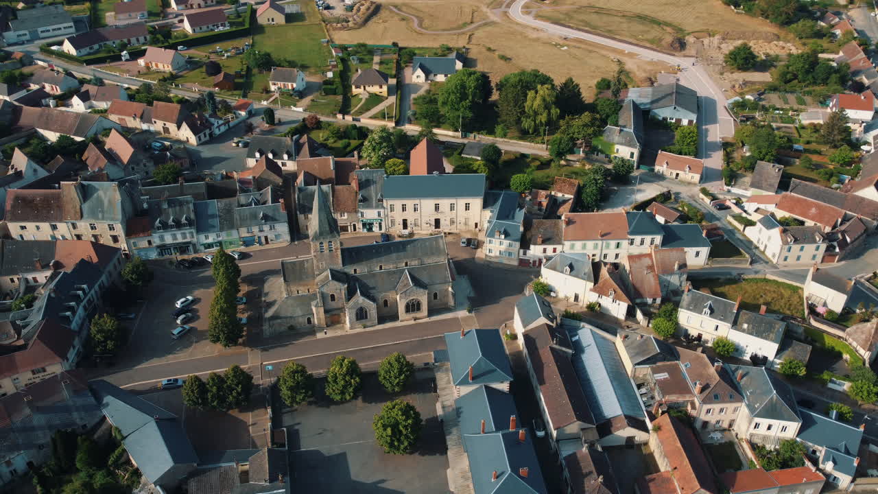 Vista aerea di un villaggio francese