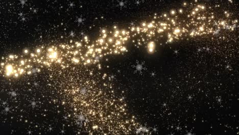 animación de paisajes nocturnos de invierno