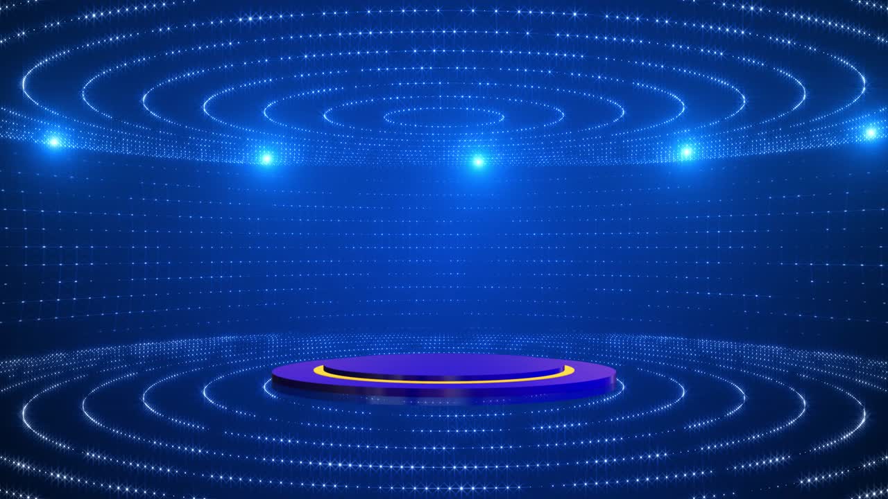 Digital højteknologisk HUD hologram display podie portal stand teknologi cyberlinjer baggrundsgitter