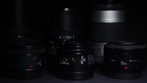 camera lenses in the dark