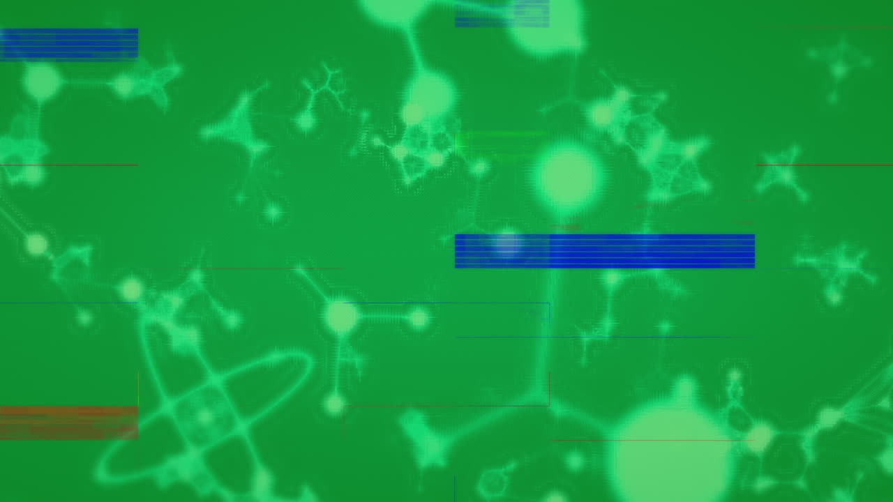 Animation of interference over molecules moving