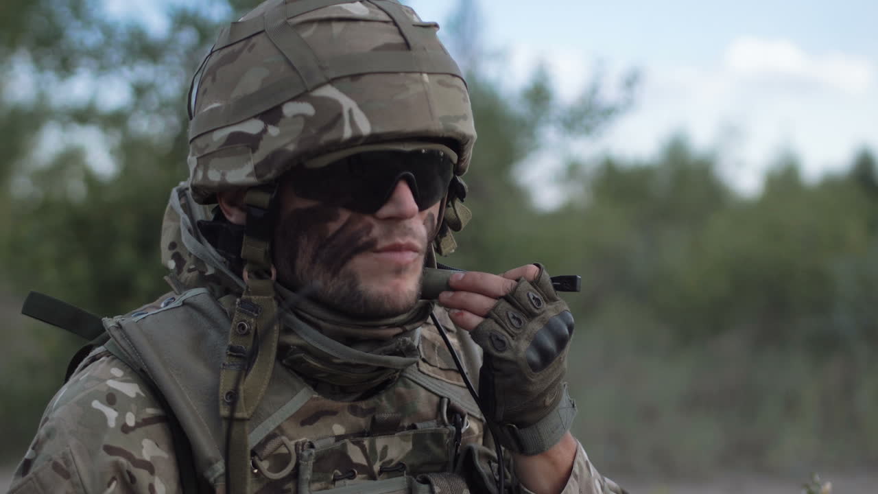 Soldier Applying Camouflage