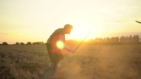 batalla de los cosacos ucranianos con los turcos en el campo al atardecer 11
