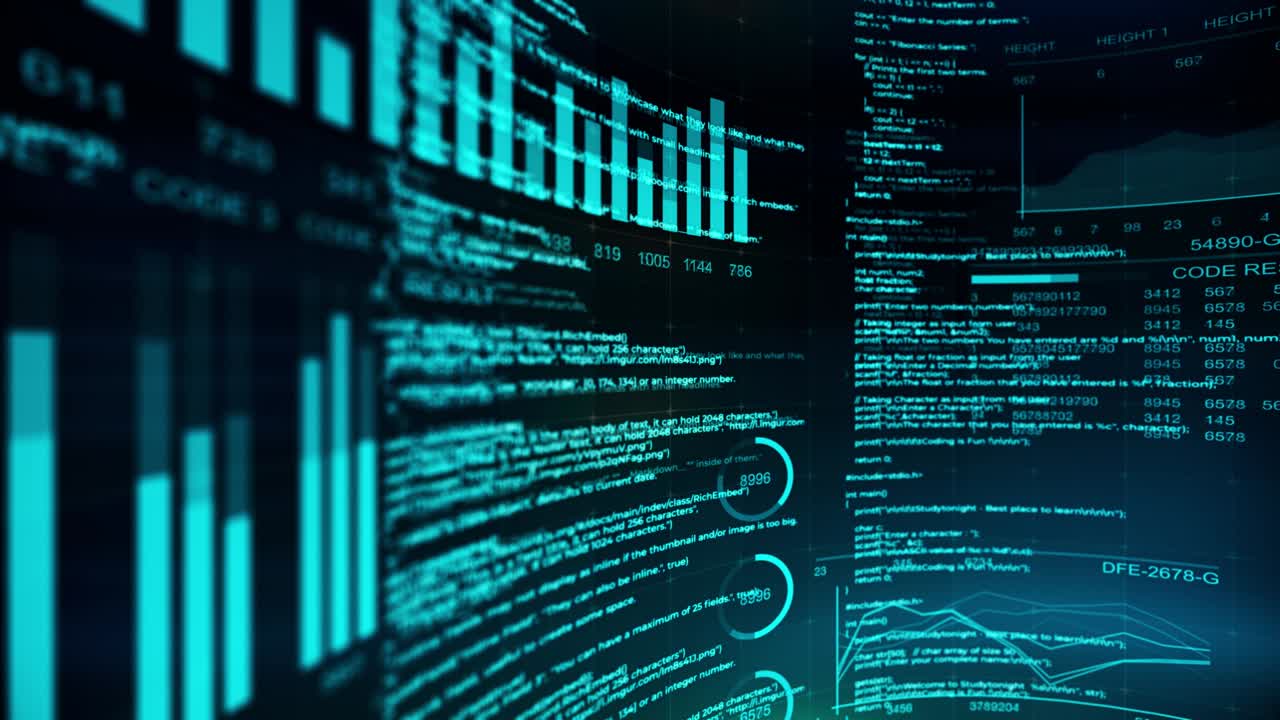 Programming code abstract technology background