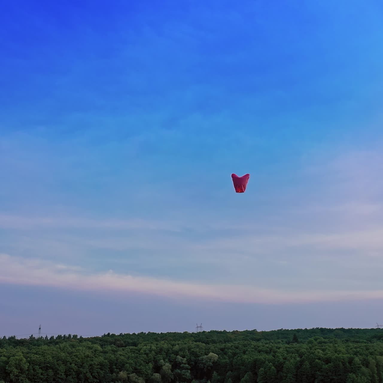 Paper lanterns floating in sky
