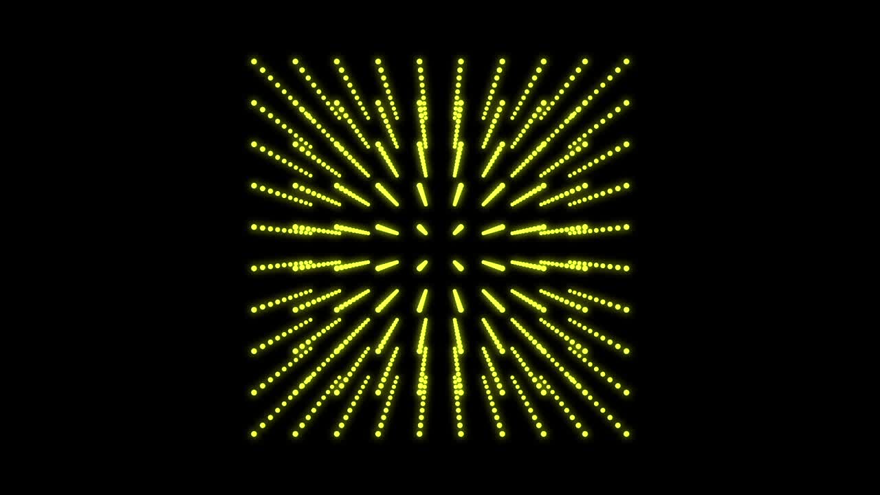 Abstract 3D Cube of Glowing Dots