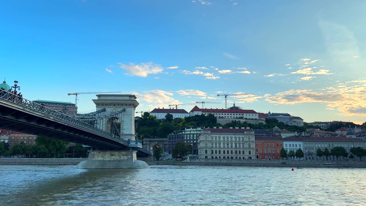 Ponte delle Catene Széchenyi sul fiume Danubio a Budapest