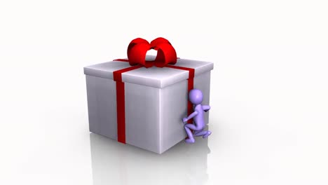 3D-man-discovering-two-gift-boxes