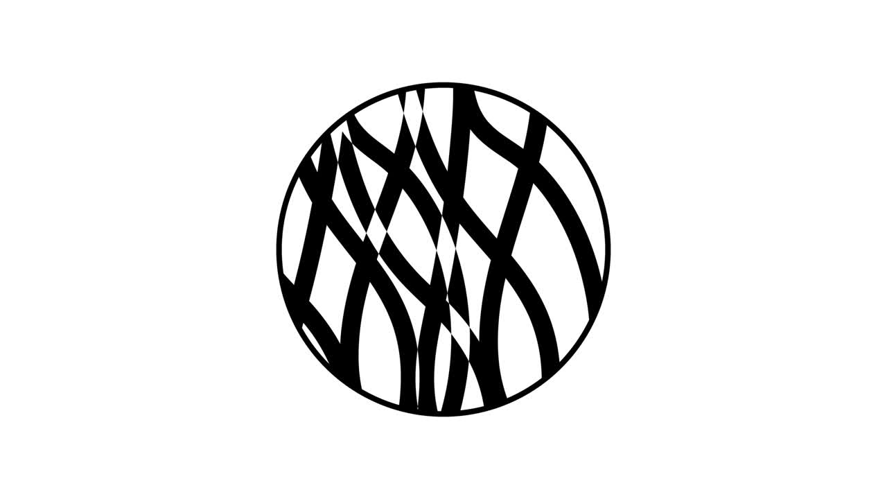 dos objetos giratorios dentro de un círculo.