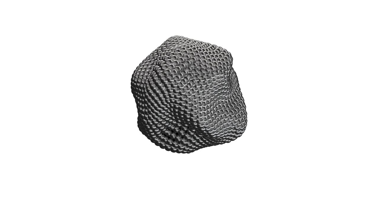 metamorfosis turquesa de la forma amorfa de la esfera, animación abstracta de la forma futura sin costuras