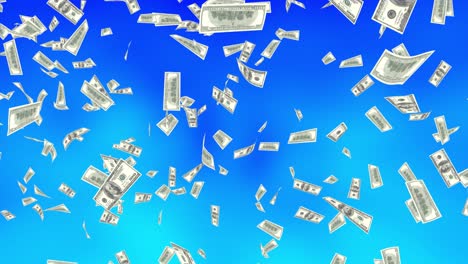a lot of notes flying down currency money dollar flying down loop background in 4k dollar sign