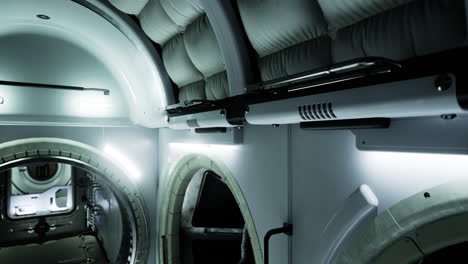 el interior de una nave espacial futurista