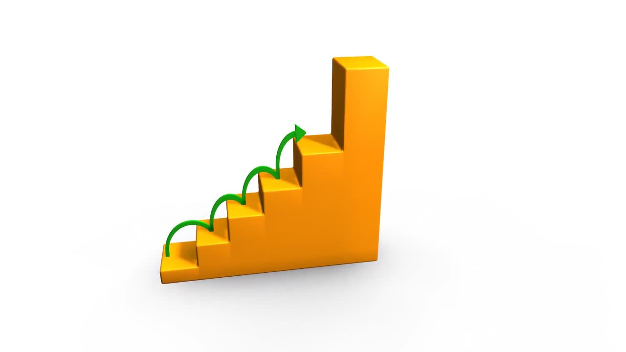 Green arrow and graphs. Health economy
